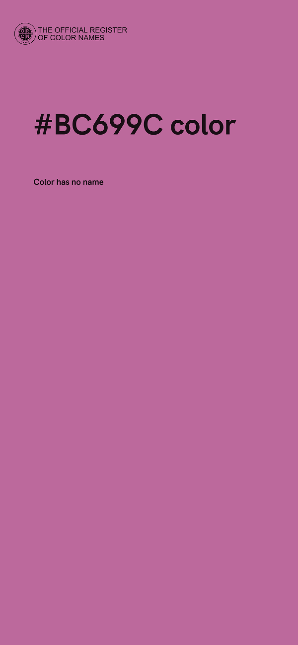 #BC699C color image