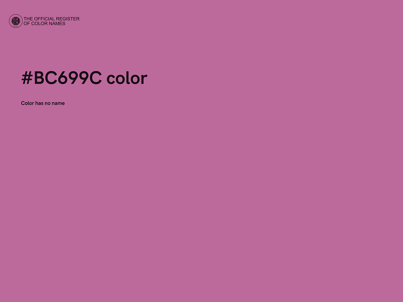 #BC699C color image