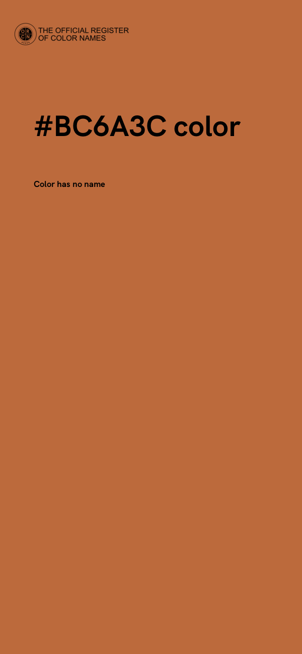 #BC6A3C color image
