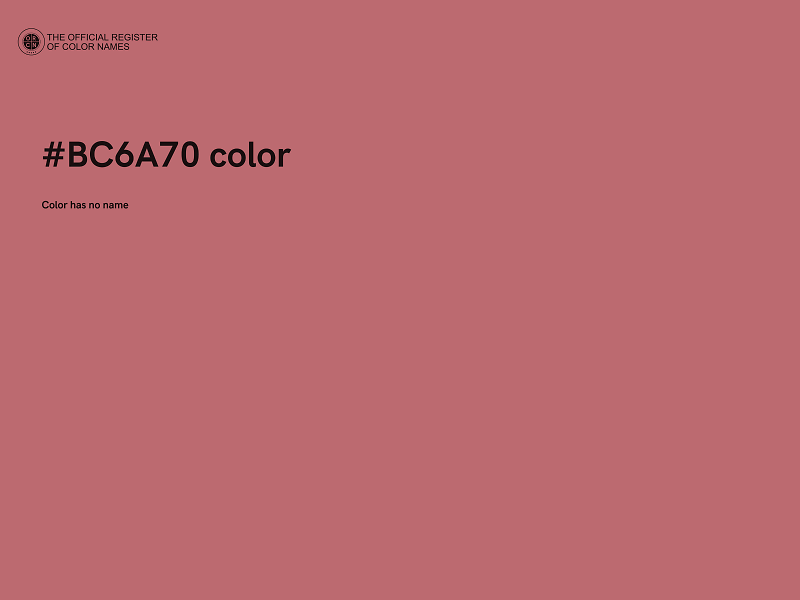 #BC6A70 color image