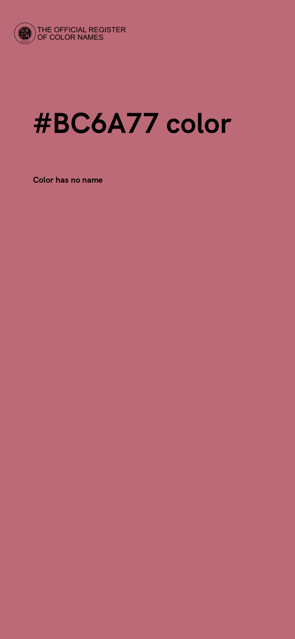 #BC6A77 color image