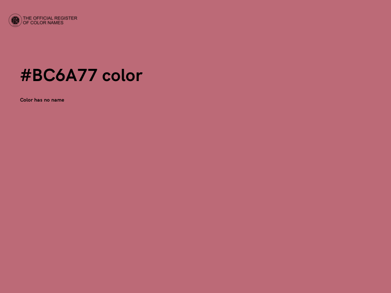 #BC6A77 color image