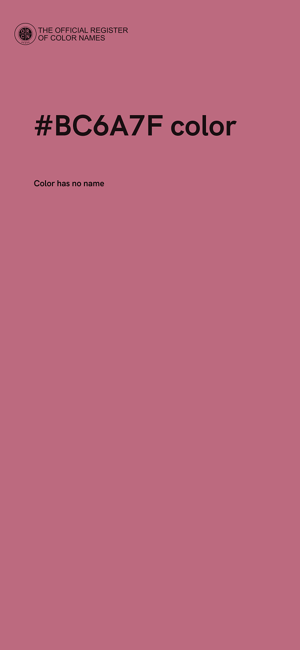 #BC6A7F color image