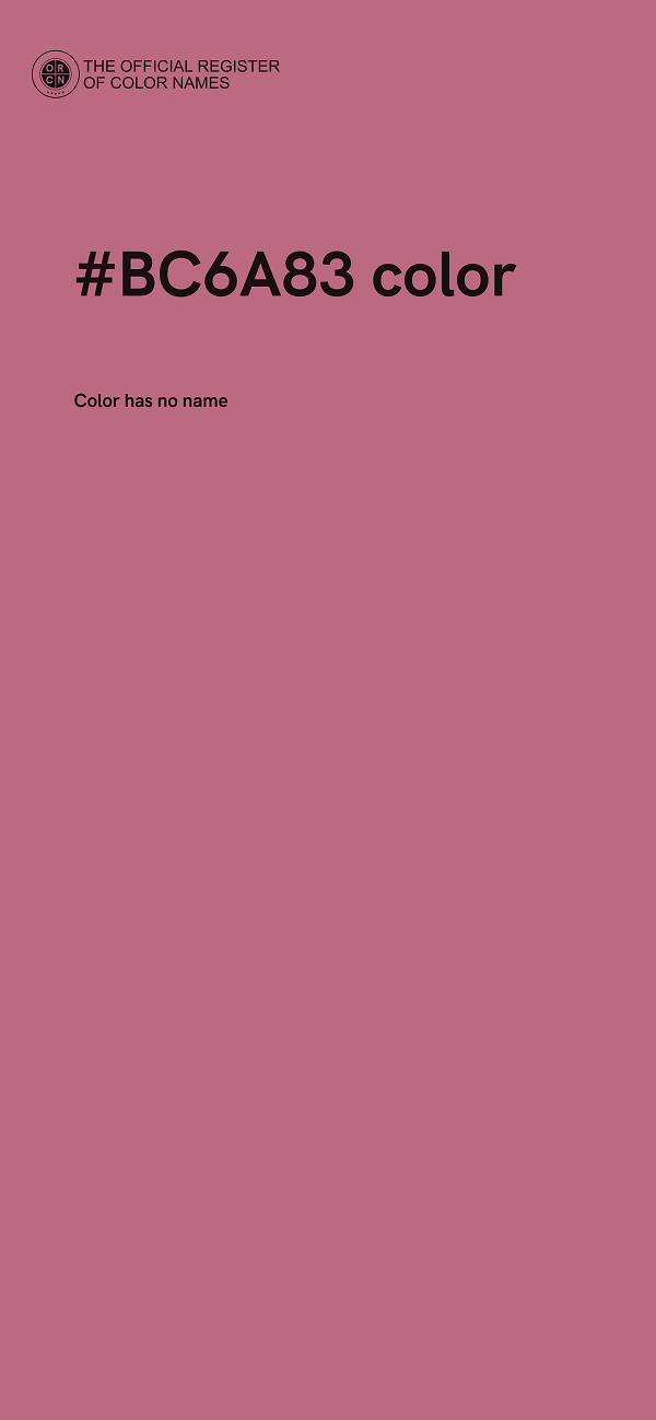 #BC6A83 color image