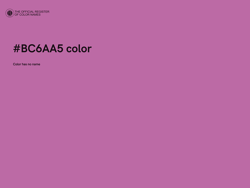 #BC6AA5 color image