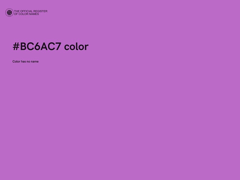 #BC6AC7 color image