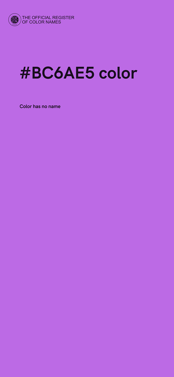 #BC6AE5 color image