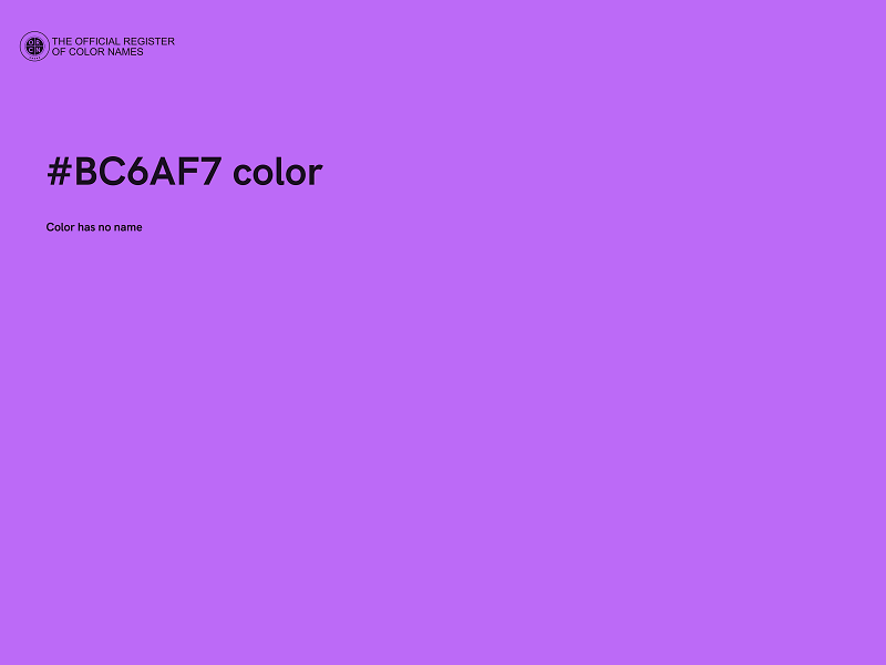 #BC6AF7 color image