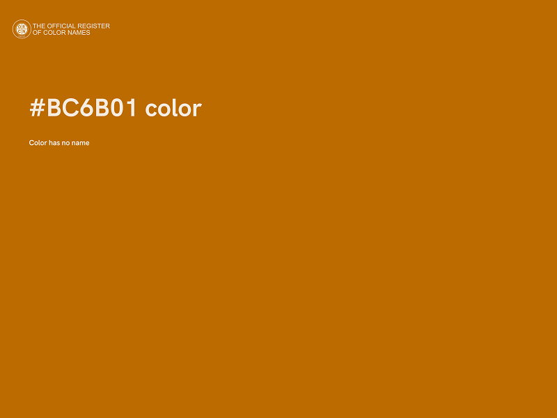 #BC6B01 color image