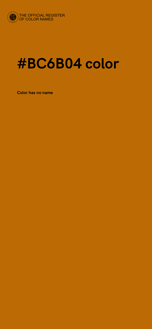 #BC6B04 color image