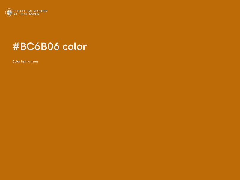 #BC6B06 color image