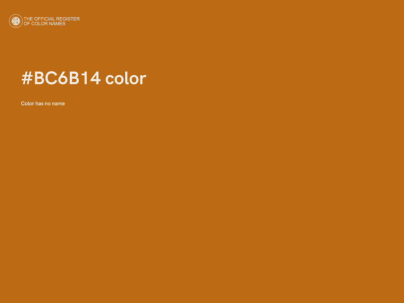 #BC6B14 color image