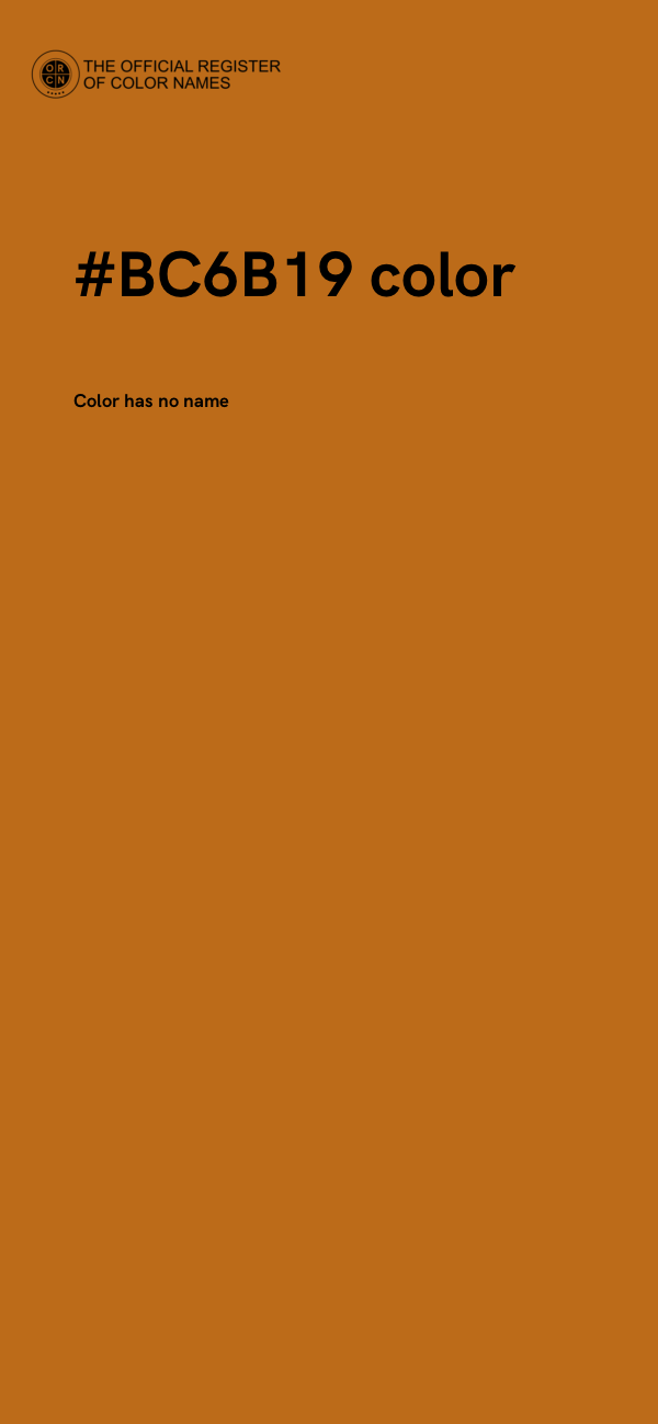 #BC6B19 color image