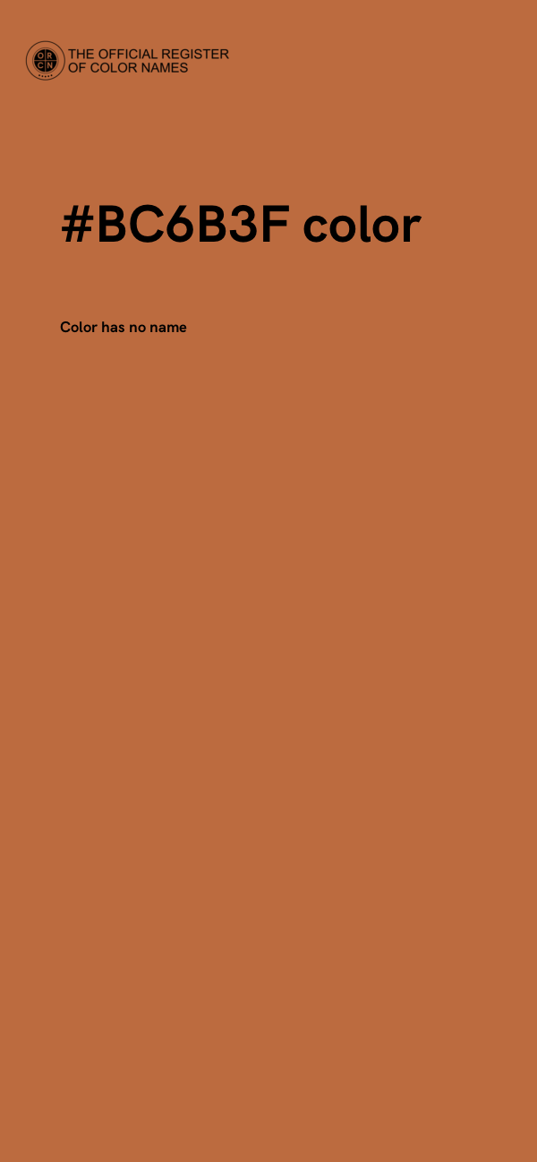 #BC6B3F color image