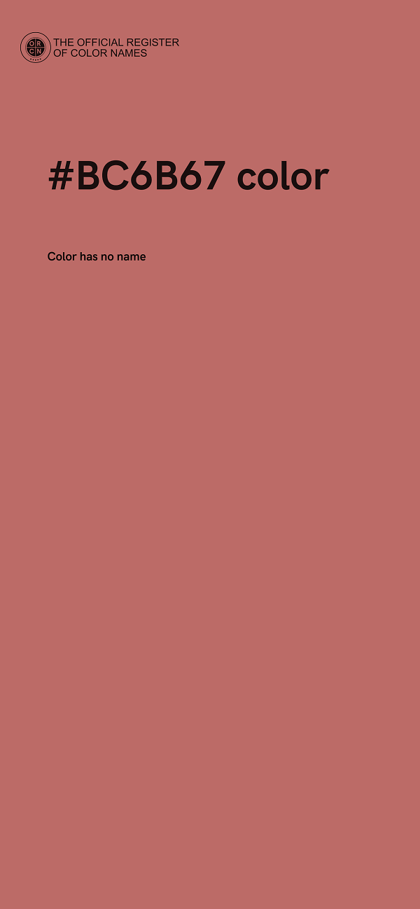 #BC6B67 color image