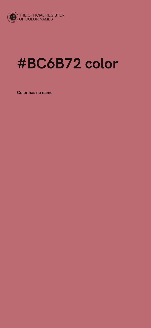 #BC6B72 color image