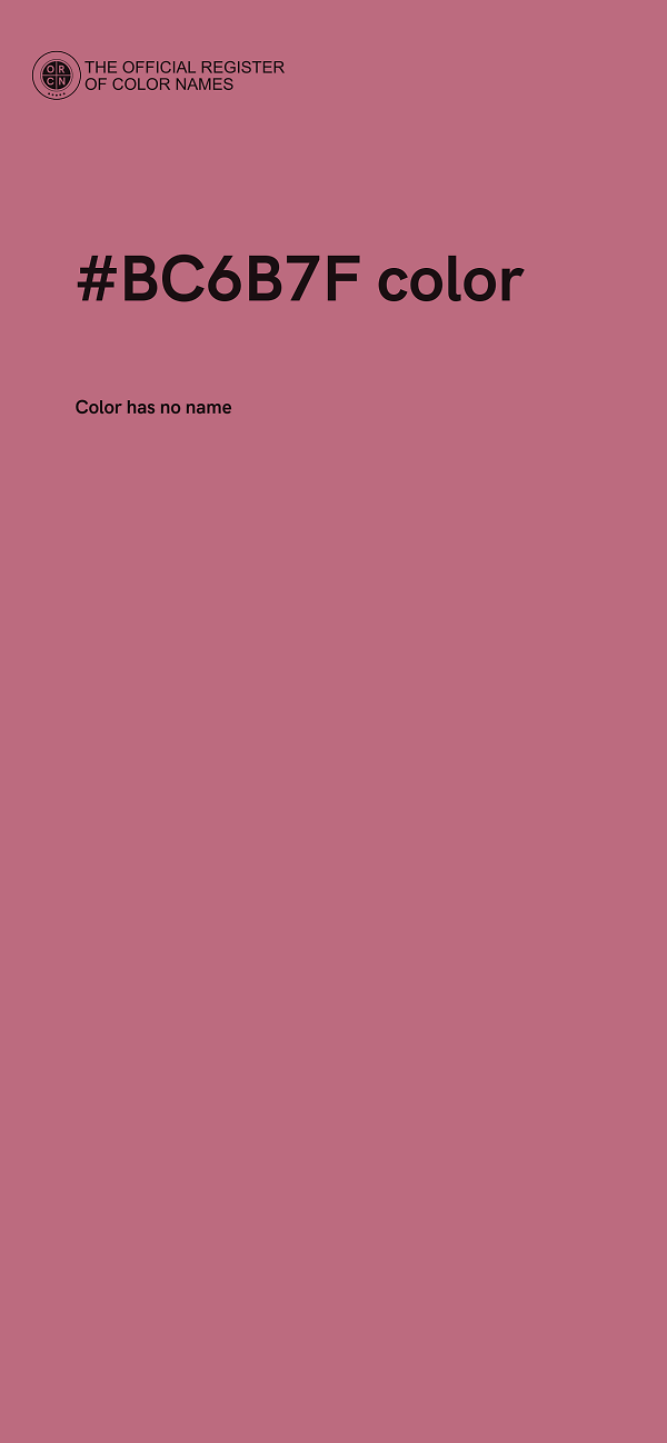 #BC6B7F color image