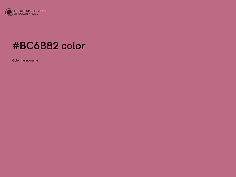 #BC6B82 color image