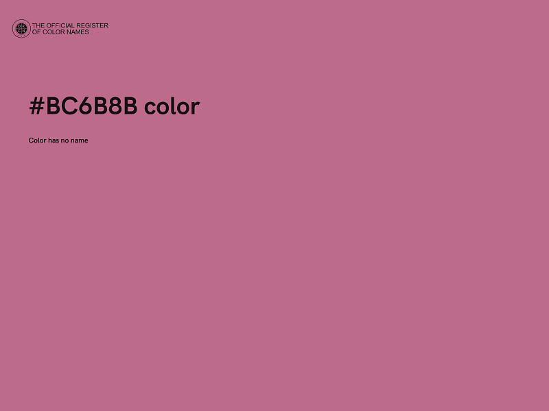 #BC6B8B color image