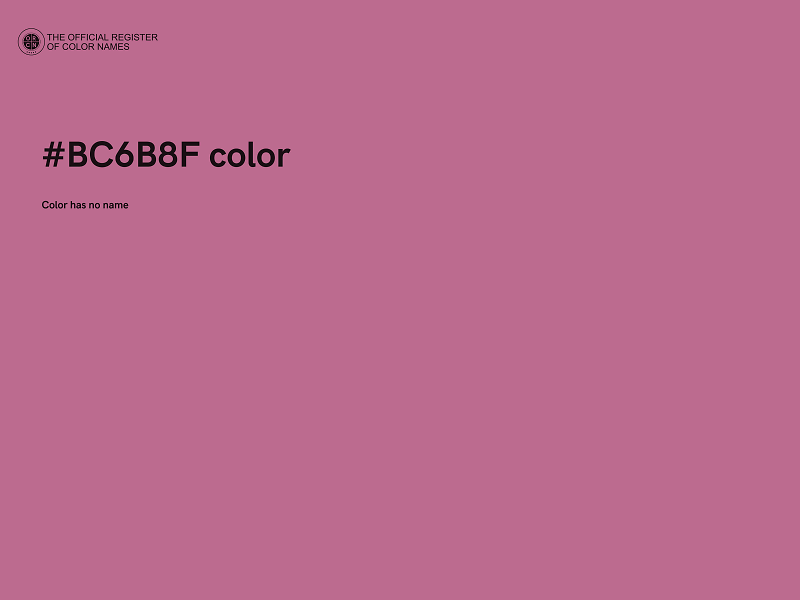 #BC6B8F color image