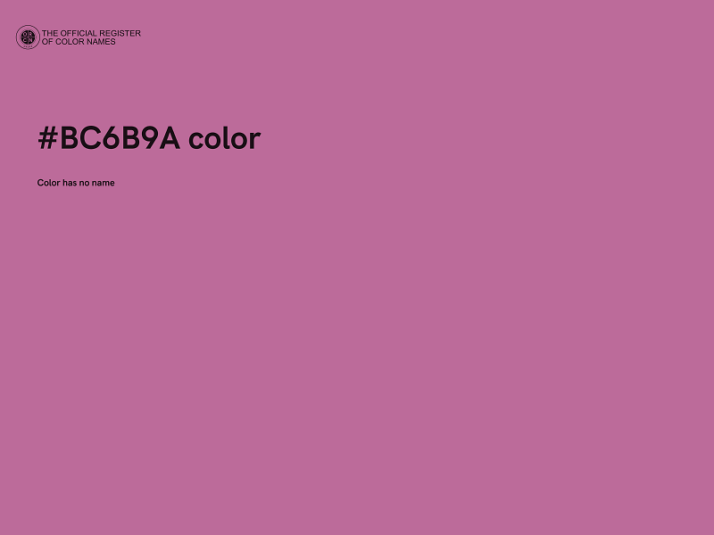 #BC6B9A color image