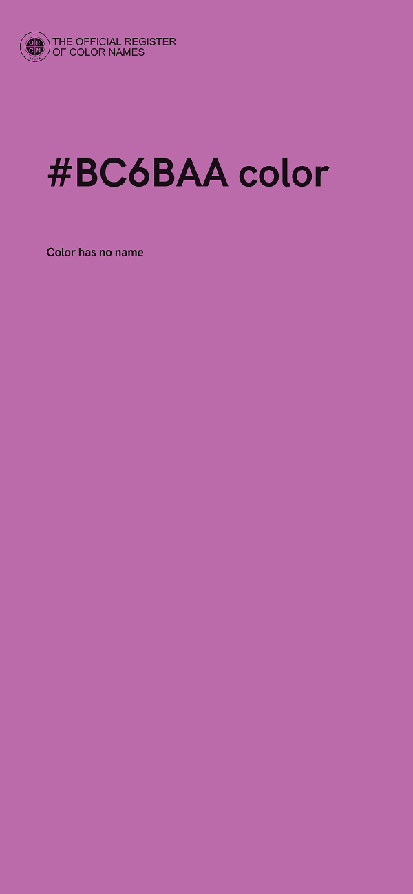 #BC6BAA color image
