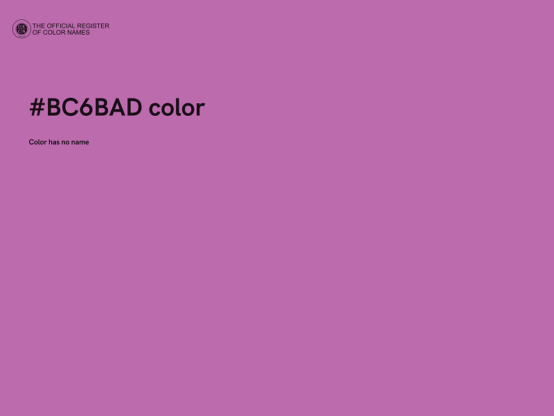 #BC6BAD color image