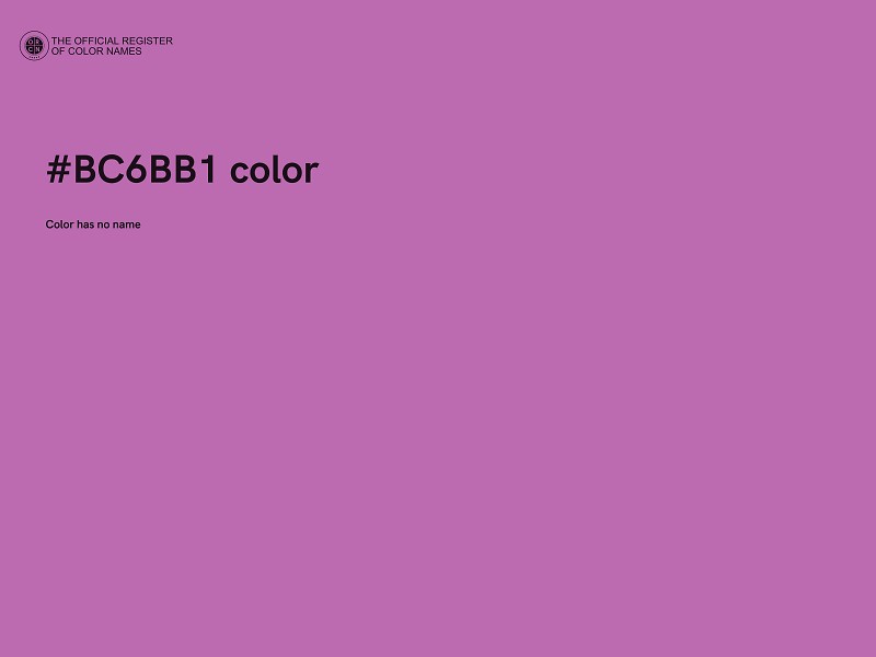 #BC6BB1 color image