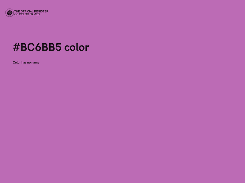 #BC6BB5 color image