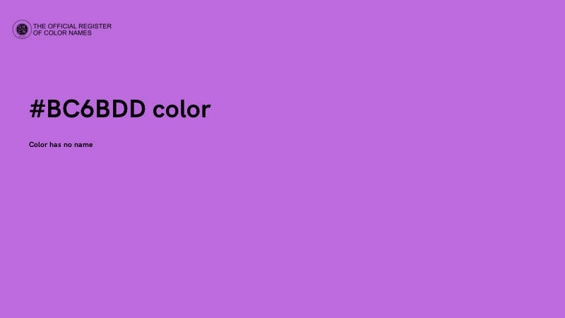 #BC6BDD color image