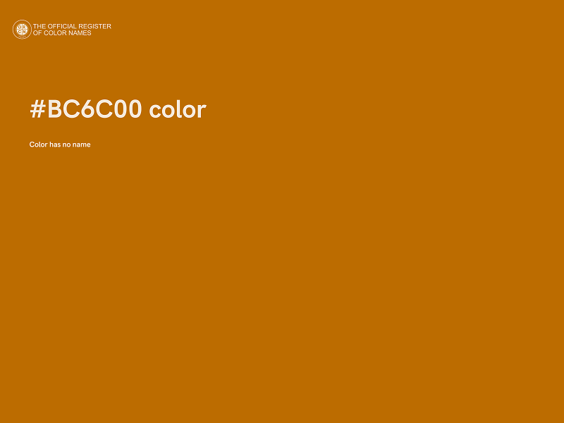 #BC6C00 color image