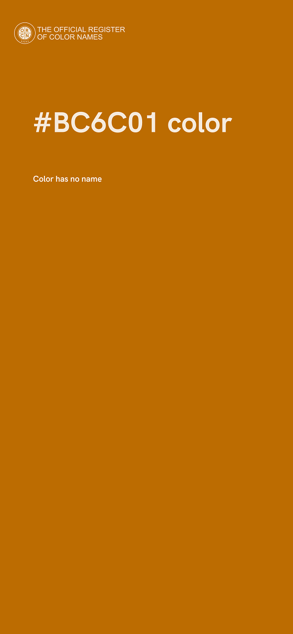 #BC6C01 color image