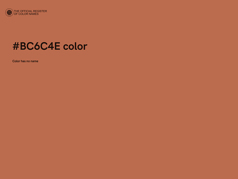 #BC6C4E color image