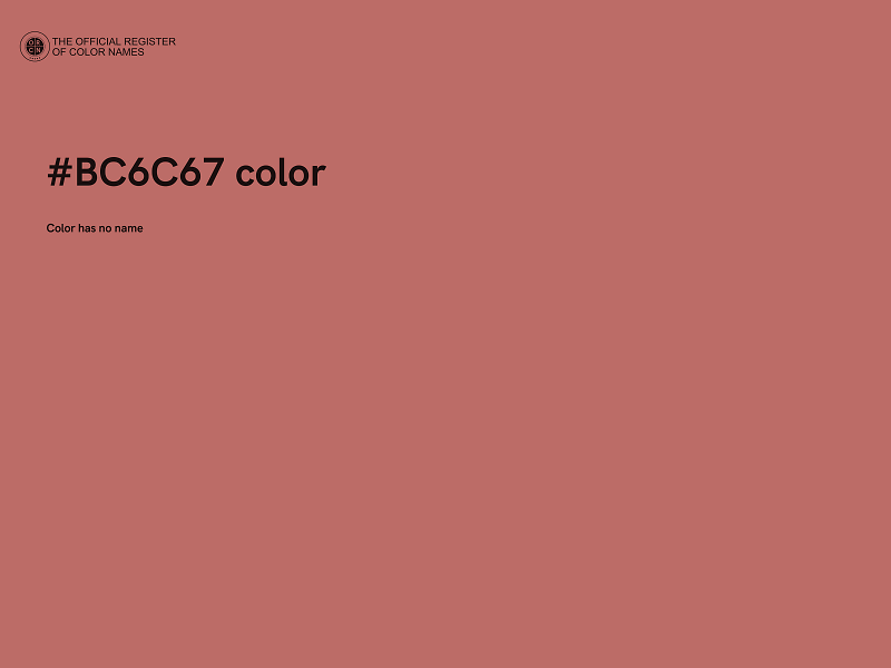 #BC6C67 color image
