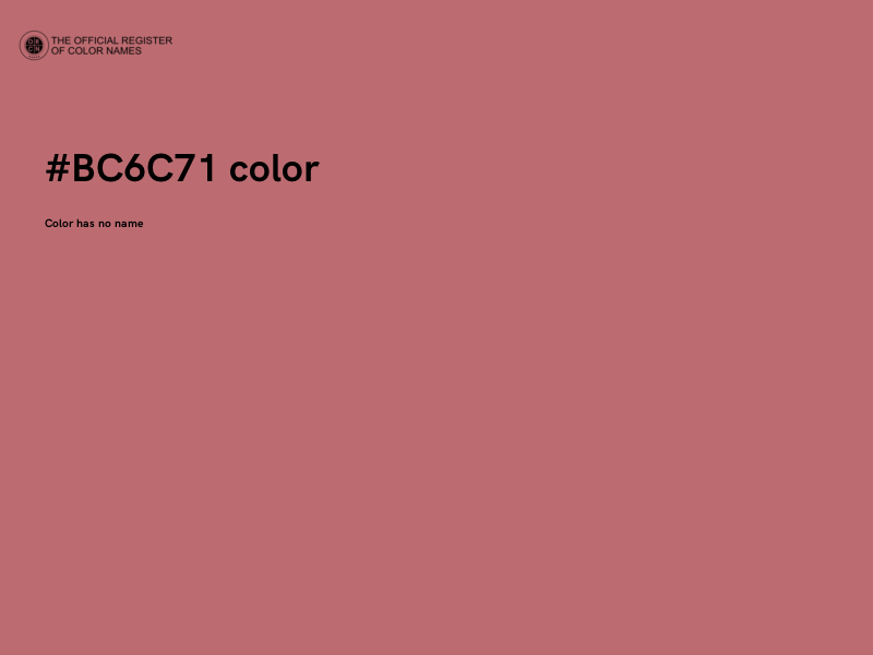 #BC6C71 color image