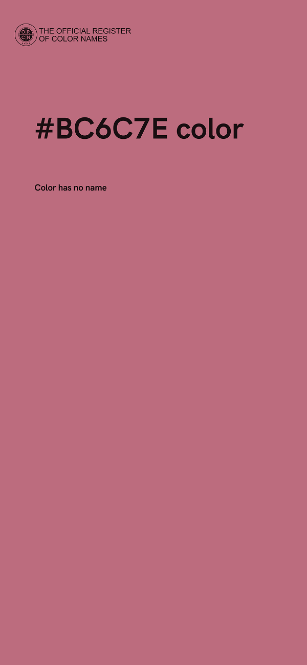 #BC6C7E color image