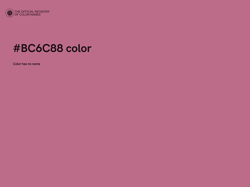 #BC6C88 color image