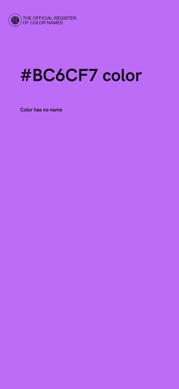 #BC6CF7 color image