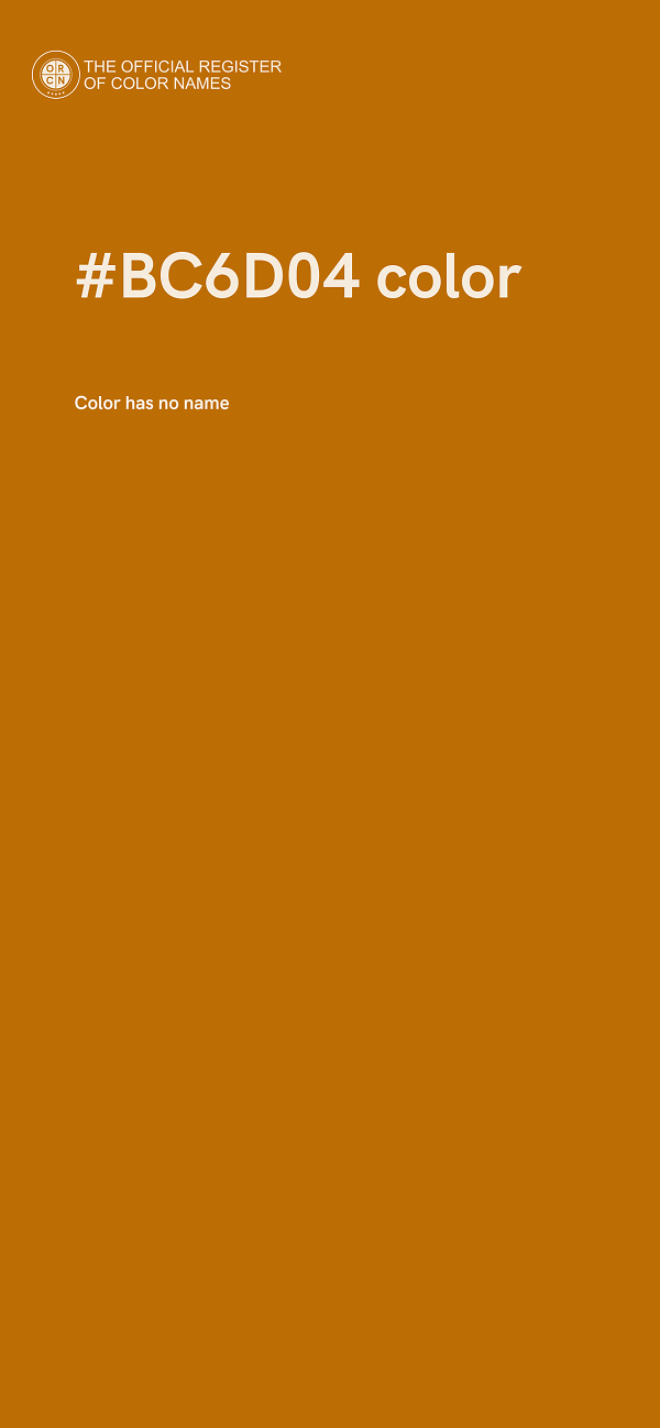 #BC6D04 color image