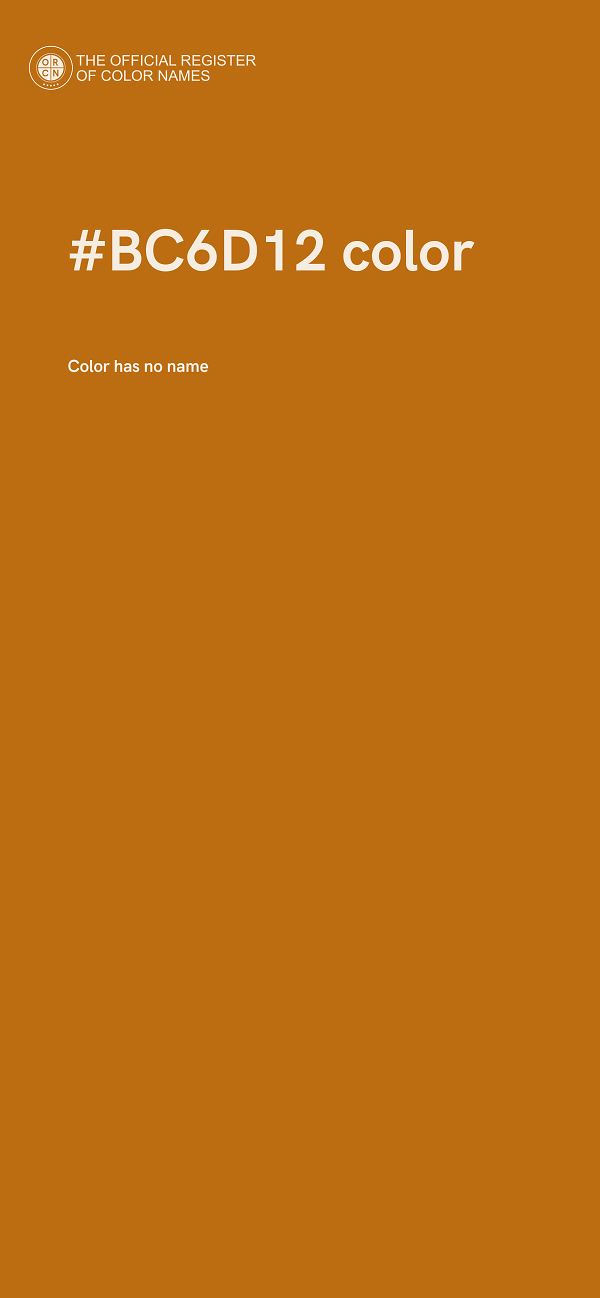 #BC6D12 color image