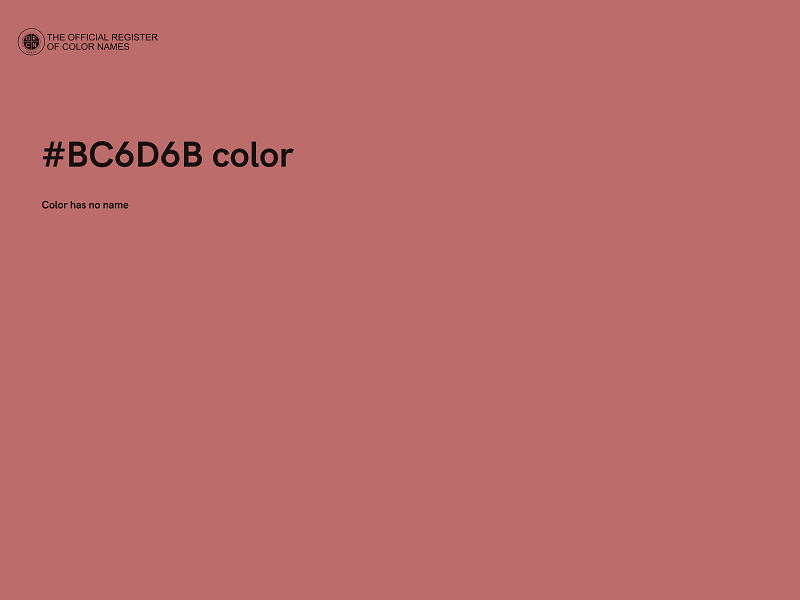 #BC6D6B color image