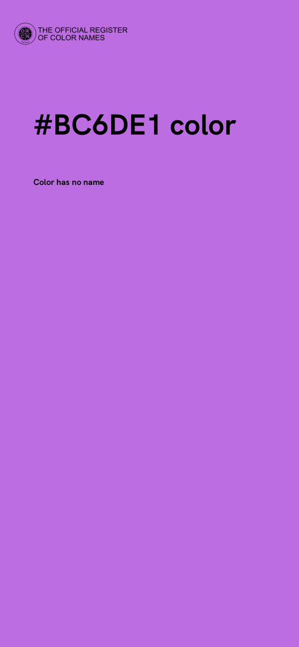 #BC6DE1 color image