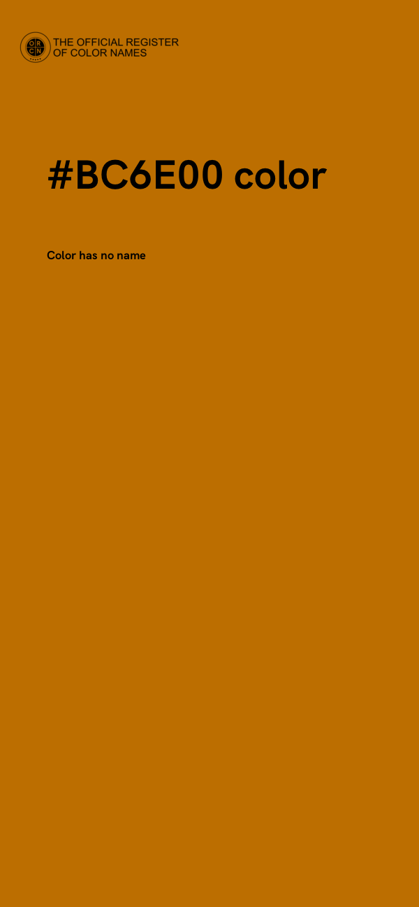 #BC6E00 color image