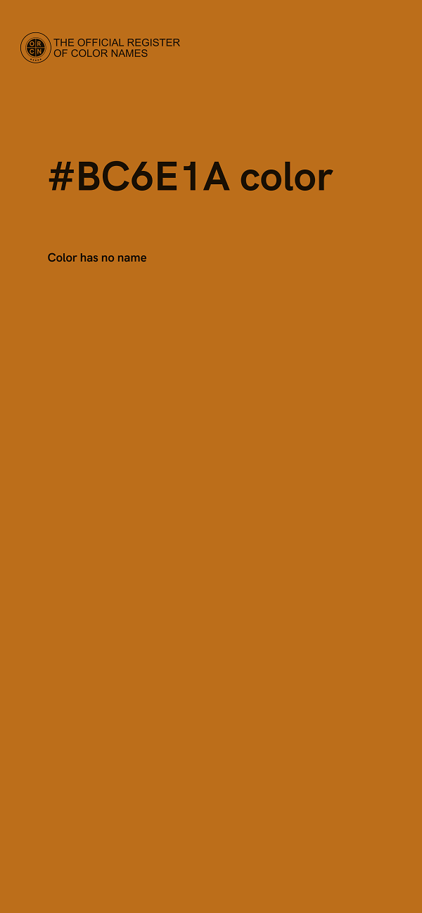 #BC6E1A color image