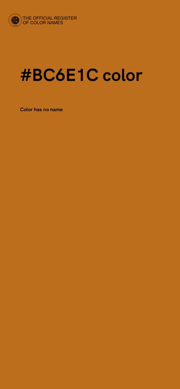 #BC6E1C color image