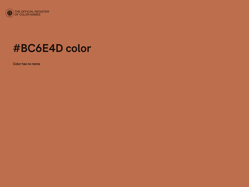 #BC6E4D color image