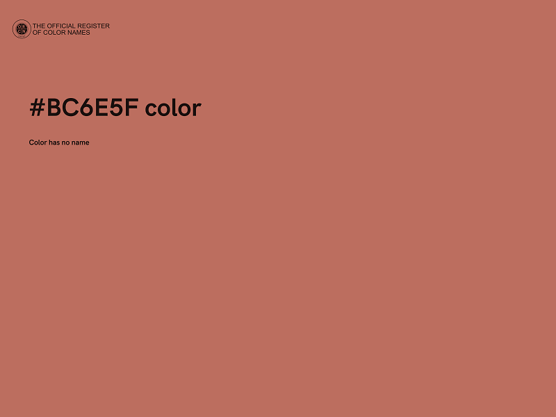 #BC6E5F color image