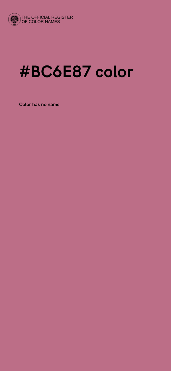 #BC6E87 color image