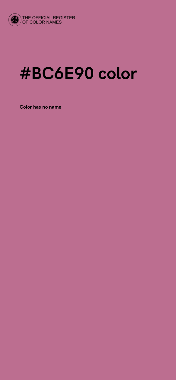#BC6E90 color image
