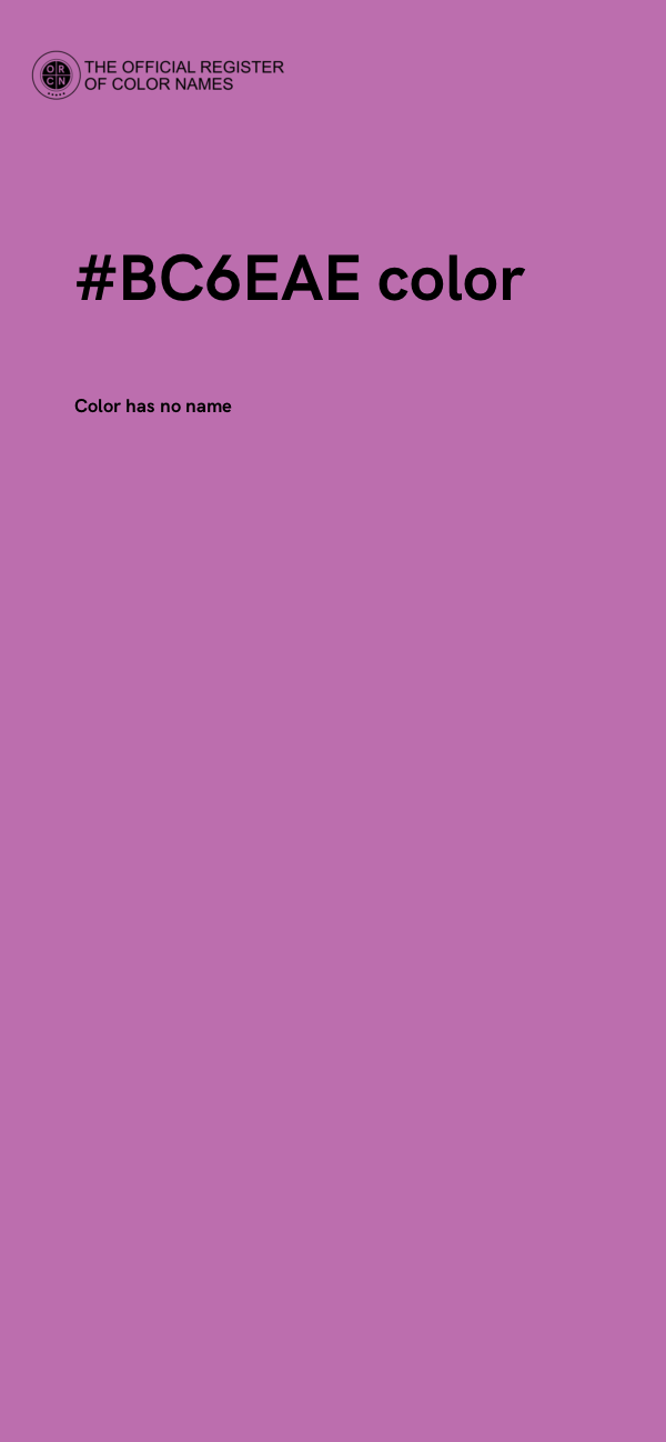 #BC6EAE color image
